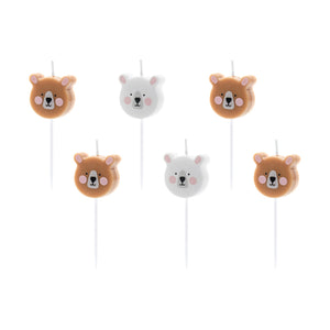 Teddy Bear Birthday Candles 6ct | The Party Darling