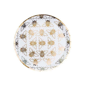 Gold Honey Bee Dessert Plates 8ct | The Party Darling