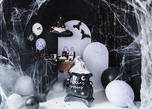 Holographic Black Cauldron Halloween Balloon 31.5in Halloween Decor