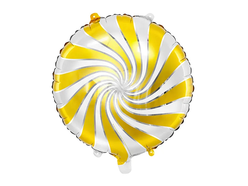 Gold & Silver Swirly Lollipop Foil Balloon 14in | The Party Darling