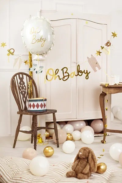 Oh Baby Balloon Shaped Foil Balloon 15in | The Party Darling