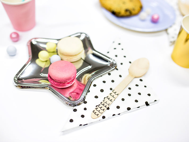 Black Doodles Wooden Cutlery Service for 6 - The Party Darling