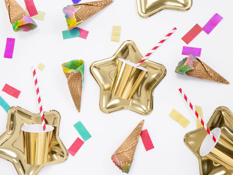 Red Striped Paper Straws 10ct - The Party Darling