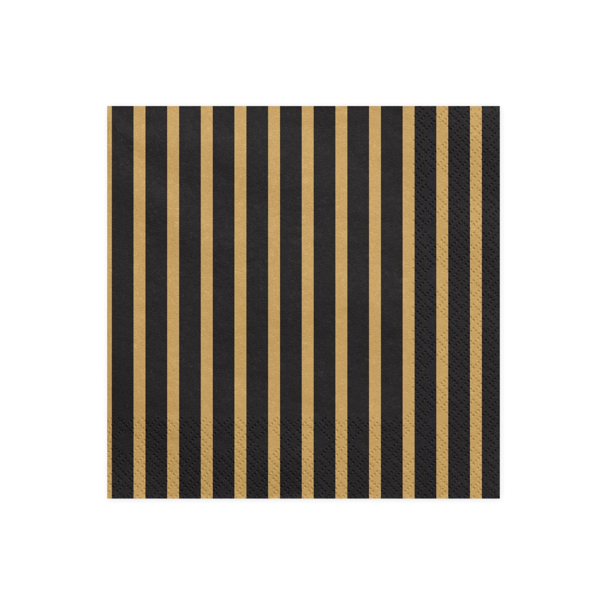 Black & Gold Stripe Lunch Napkins 20ct  | The Party Darling