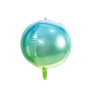 Blue & Green Ombre Ball Balloon 14in | The Party Darling