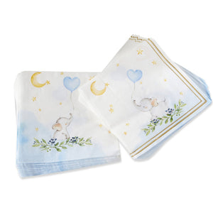 Blue Baby Elephant Lunch Napkins 30ct | The Party Darling