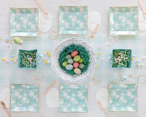 Blue Plaid Paper Table Runner - The Party Darling