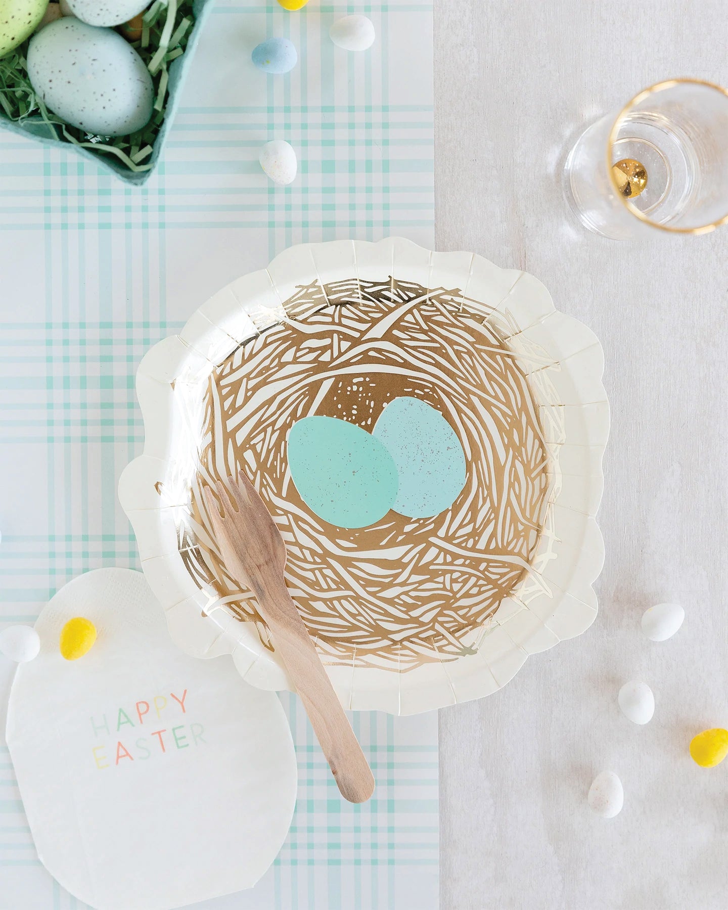 Easter Egg Nest Plates 8ct - The Party Darling