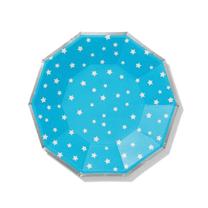 Blue Lucky Stars Small Plates 10ct | The Party Darling