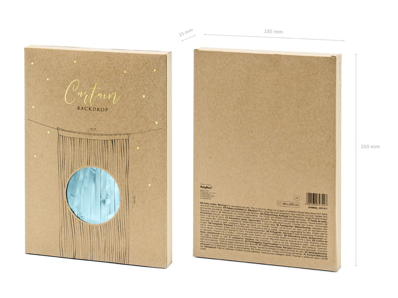 Caribbean Blue Fringe Curtain - The Party Darling