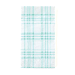 Blue Plaid Paper Guests Towels 24ct - The Party Darling