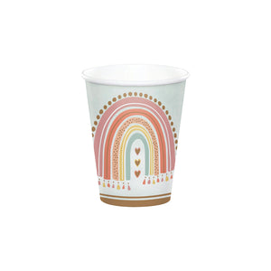 Boho Rainbow Paper Cups 8ct | The Party Darling