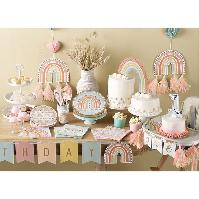 Boho Rainbow Paper Cups 8ct | The Party Darling