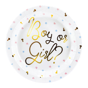 Boy or Girl Gender Reveal Lunch Plates 6ct | The Party Darling