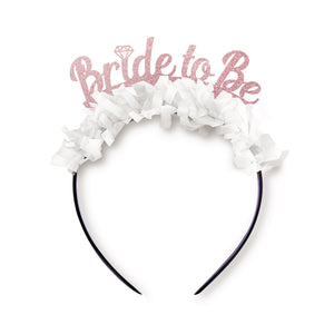Pink & White Bride to Be Headband | The Party Darling