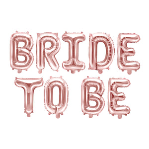 Air-Filled Rose Gold Bride to Be Balloon Banner | The Party Darling