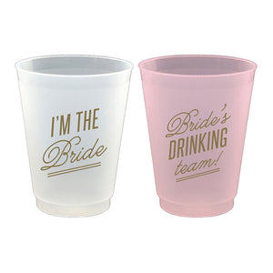 Bride's Drinking Team Plastic Cups 8ct | The Party Darling