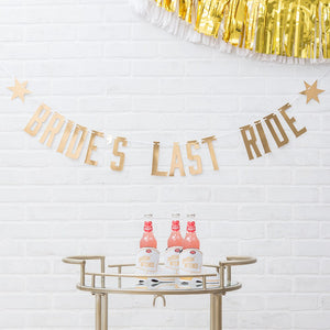 Gold Bride's Last Ride Letter Banner - The Party Darling