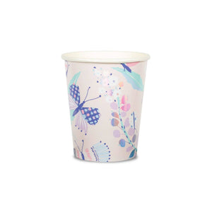 Pastel Purple & Pink Butterfly Party Cups 8ct | The Party Darling