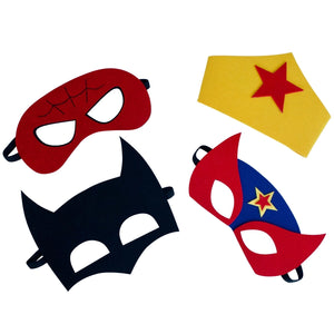 Superhero Felt Masks 4ct | The Party Darling