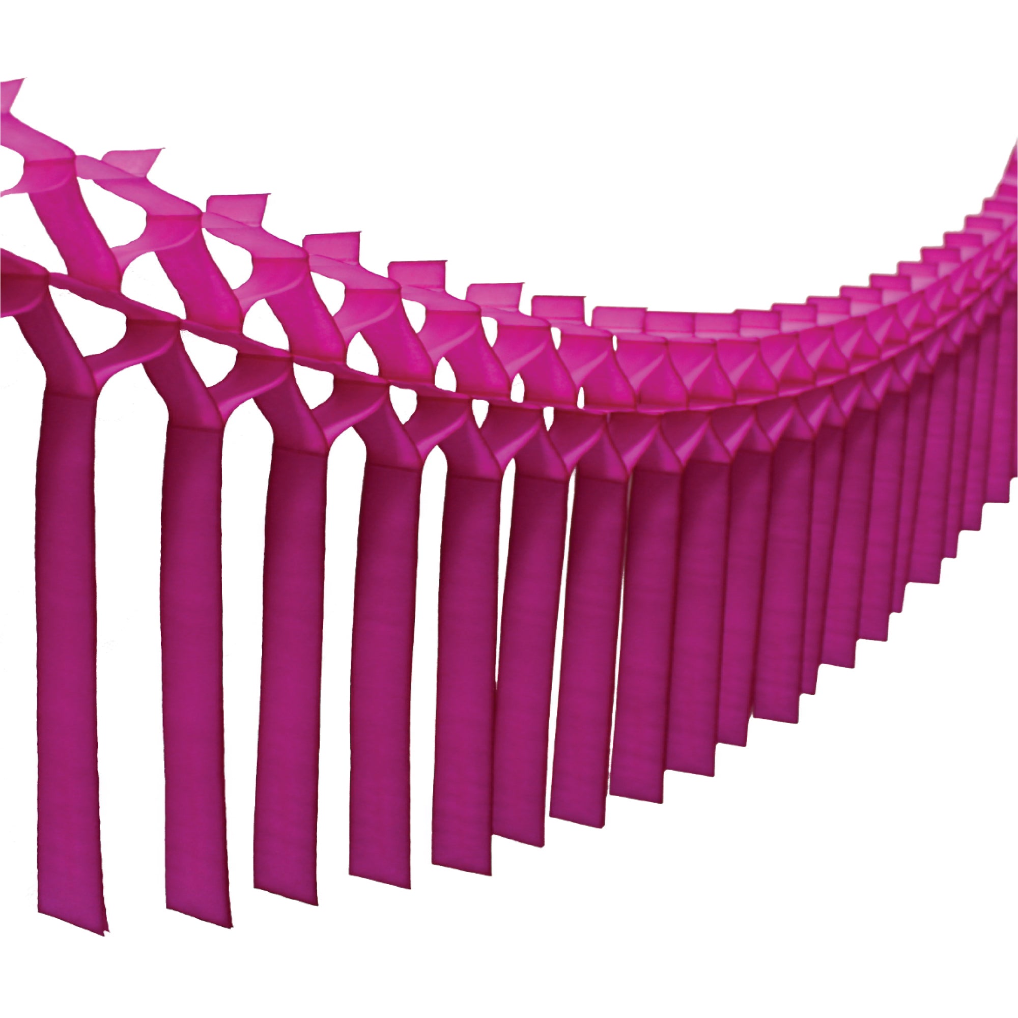 Cerise Tissue Paper Streamer Garland 12ft | The Party Darling