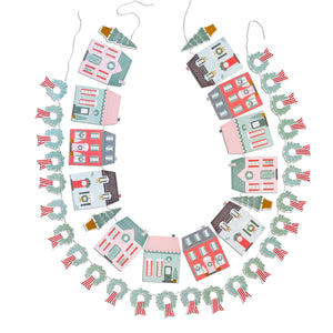 Christmas Village & Wreath Banner Set | The Party Darling