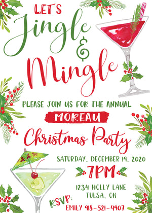 Jingle & Mingle Christmas Party Invitation - The Party Darling