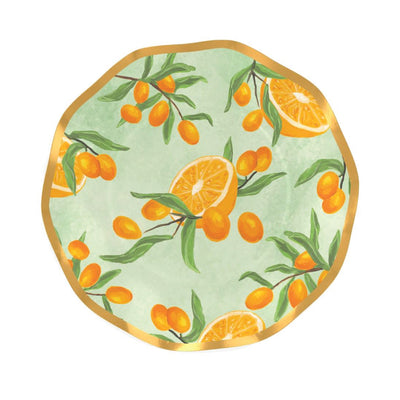 Citrus Floral Salad Plates 8ct
