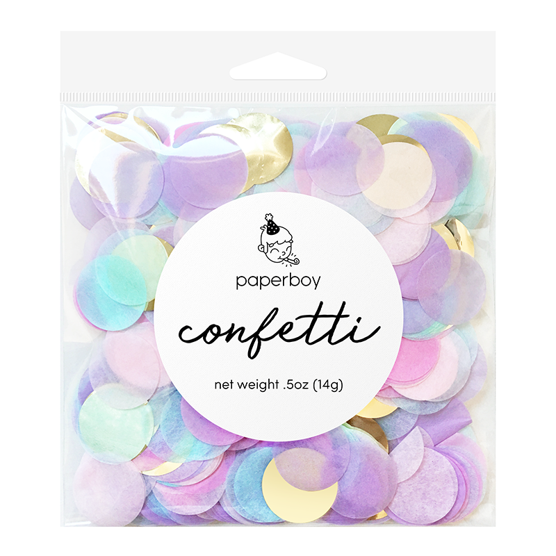 Purple, Light Blue, & Gold Confetti Pack .5oz | The Party Darling