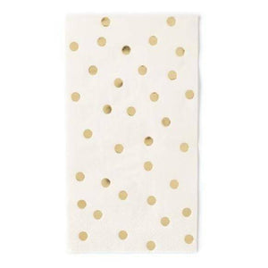 Cream and Gold Polka Dot Lunch Napkins 25ct | The Party Darling