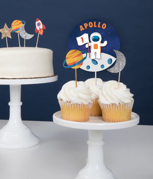 Personalized Outer Space Cake Topper - The Party Darling