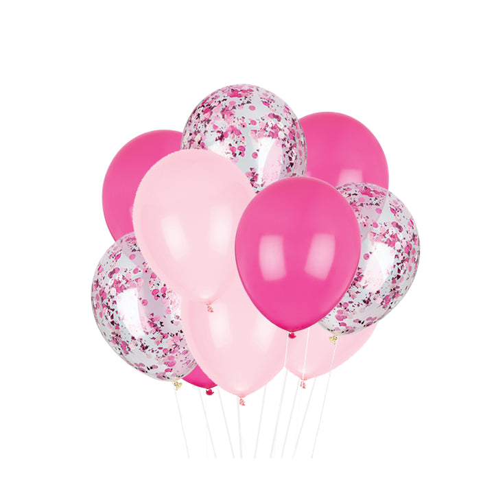Studio Pep Balloon Set 12 Pk (with HELIUM) Bubblegum