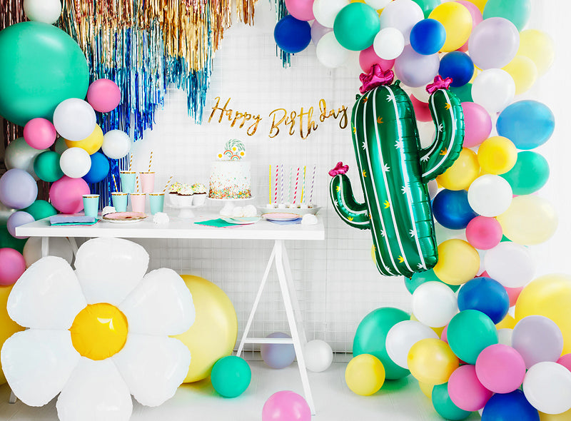 DIY Daisy Balloon Backdrop, Flower Party Decor