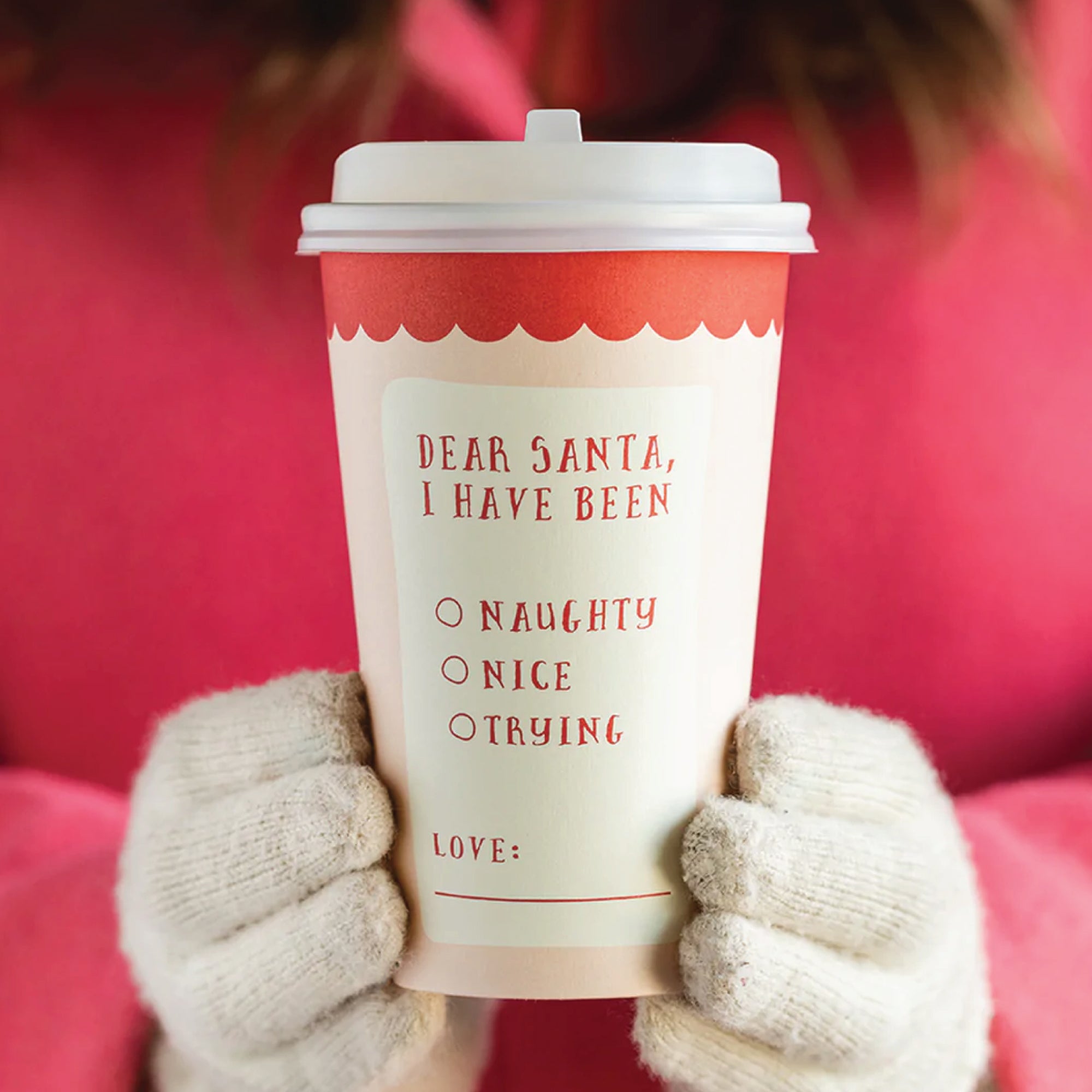 Dear Santa Paper Coffee Cups 8ct | The Party Darling