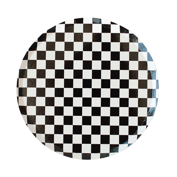 Black and hotsell white checkered plates