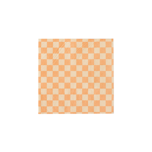 Peach & Cream Checkered Dessert Napkins 20ct | The Party Darling