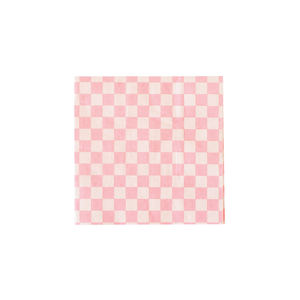  Pink Checkered Dessert Napkins 20ct | The Party Darling
