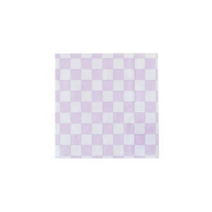 Purple Checkered Dessert Napkins 20ct | The Party Darling