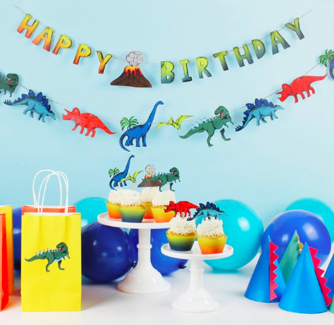 Dinosaur Birthday Age Banner 5ft | The Party Darling