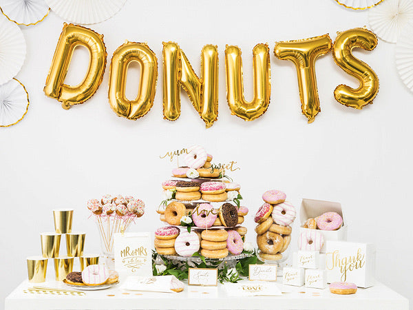 14in Air-Filled Gold Letter Balloon | The Party Darling