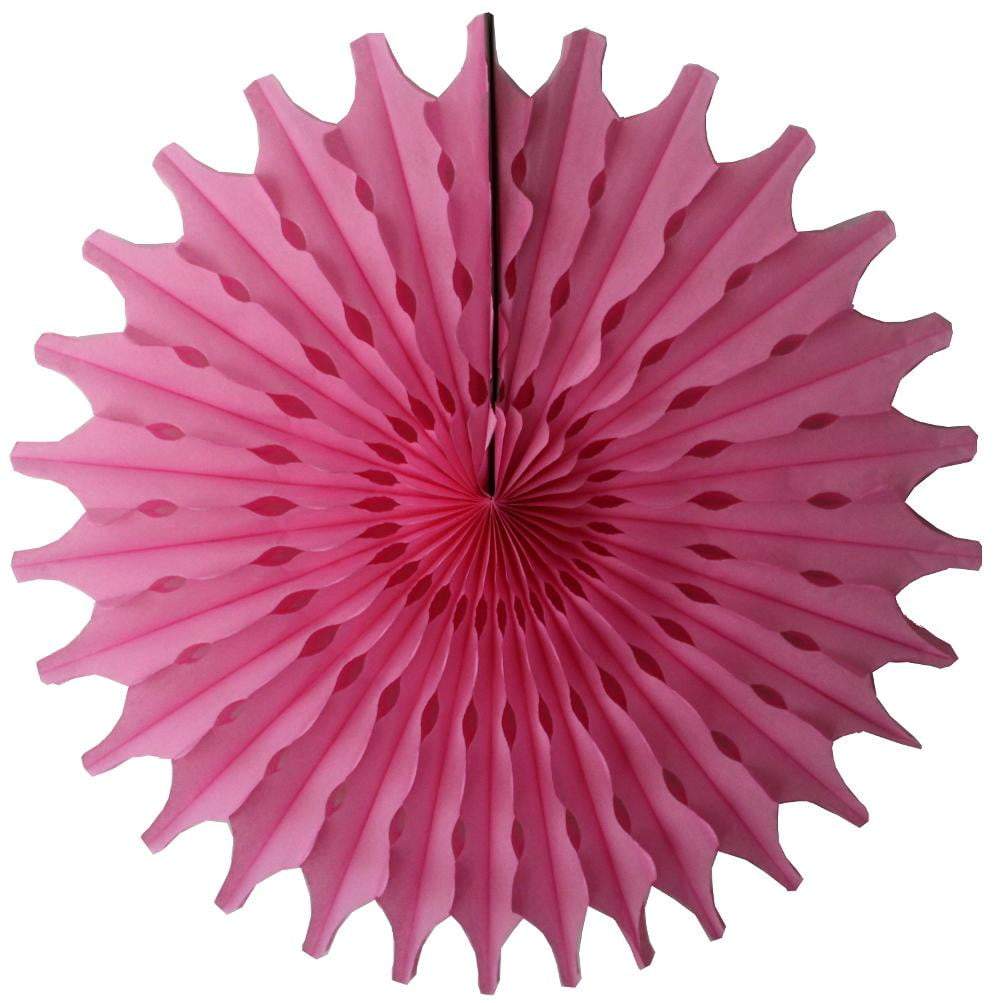 Rose Pink Tissue Paper Fan 18in | The Party Darling