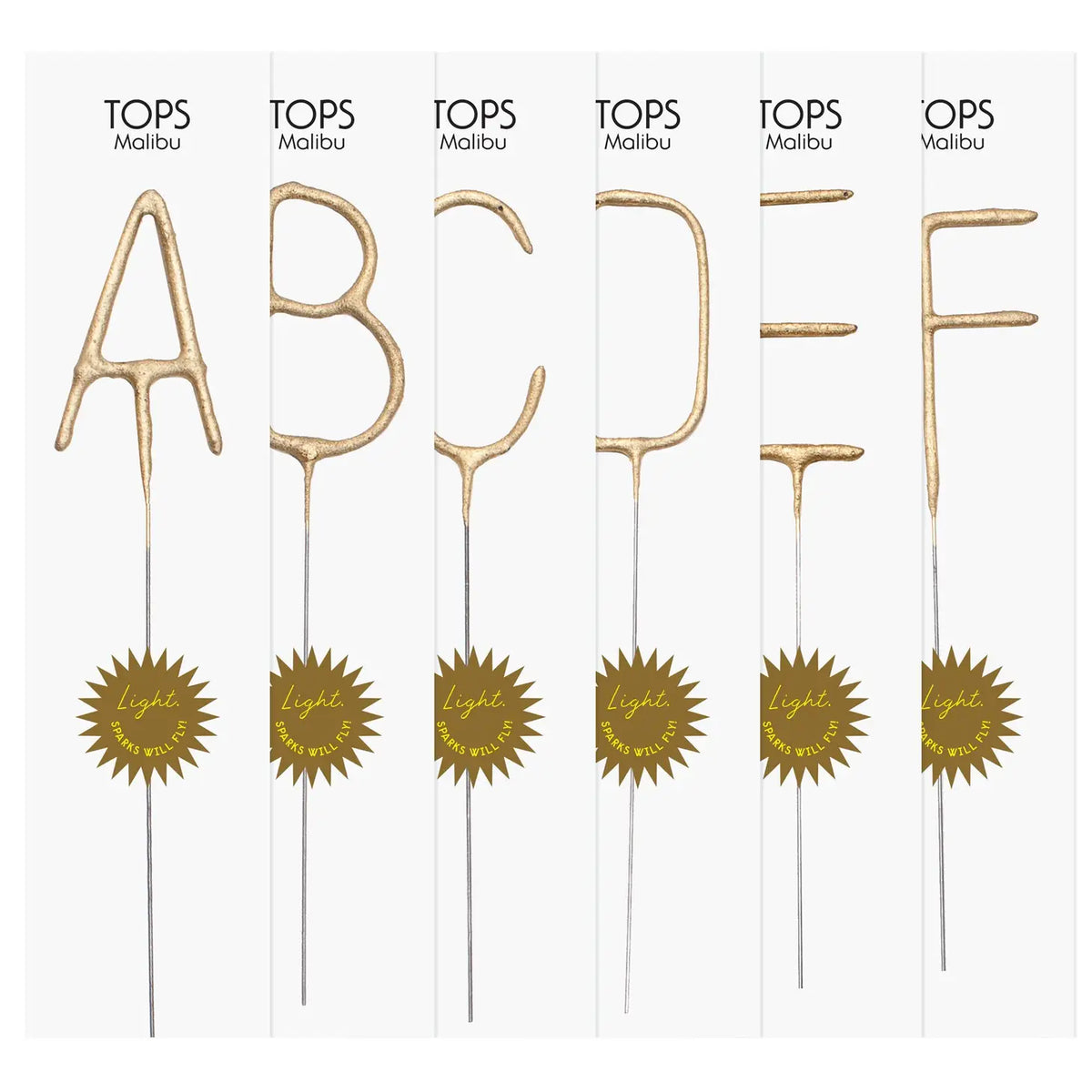 Big Golden Sparkler Letters, A-Z, &amp;
