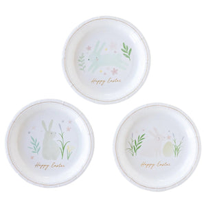 Watercolor Easter Bunny Dessert Plates 9ct | The Party Darling