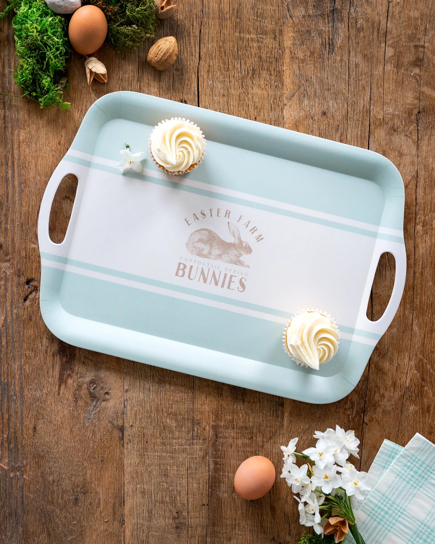 Easter Farm Reusable Bamboo Serving Tray 1ct | The Party Darling