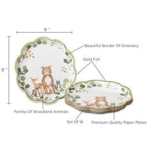 Woodland Baby Shower Lunch Plates