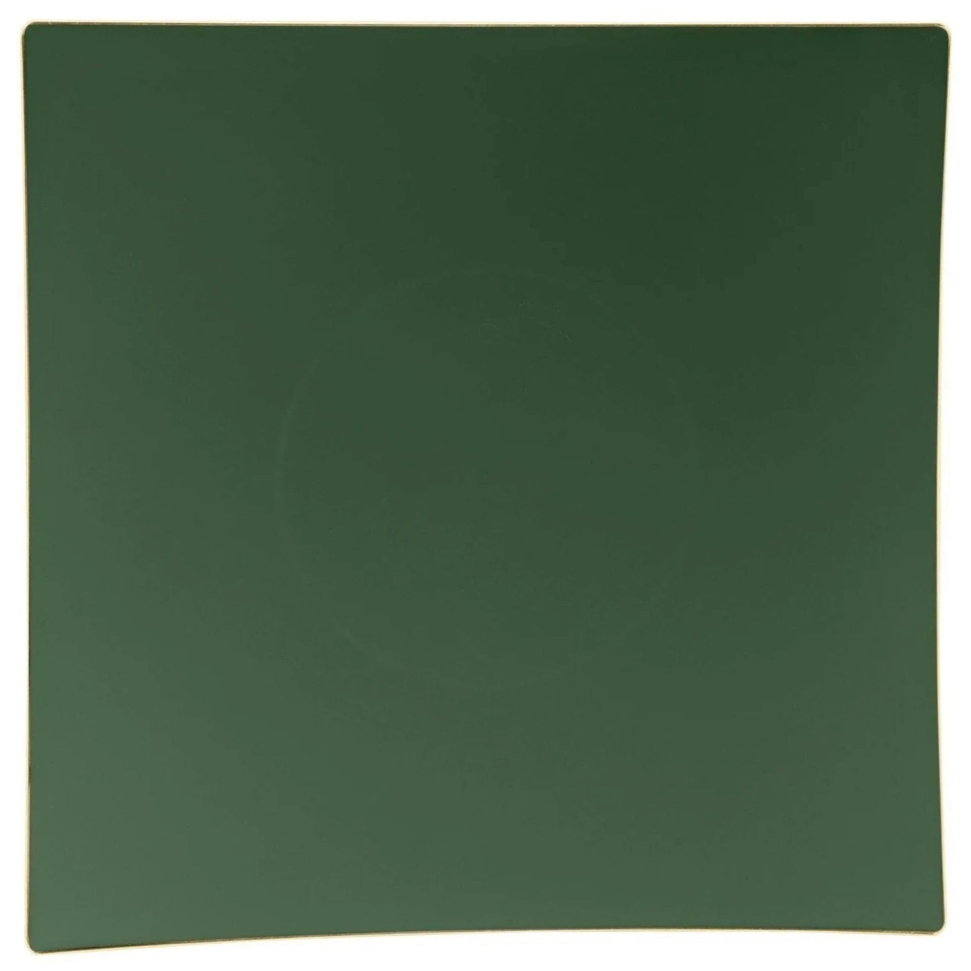 Emerald & Gold Square Plastic Dinner Plates 10ct | The Party Darling