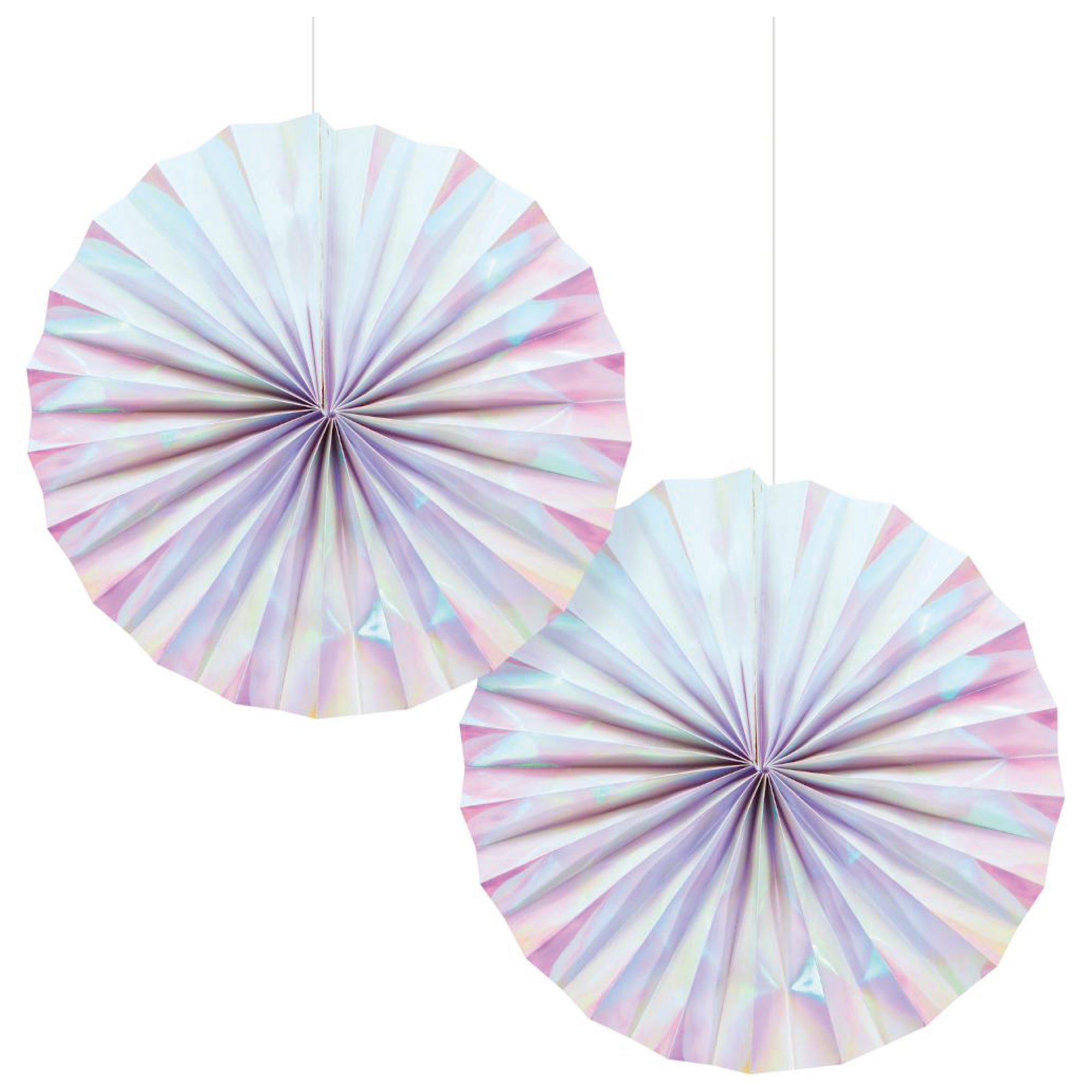 Iridescent Paper Fan Decorations 2ct | The Party Darling 
