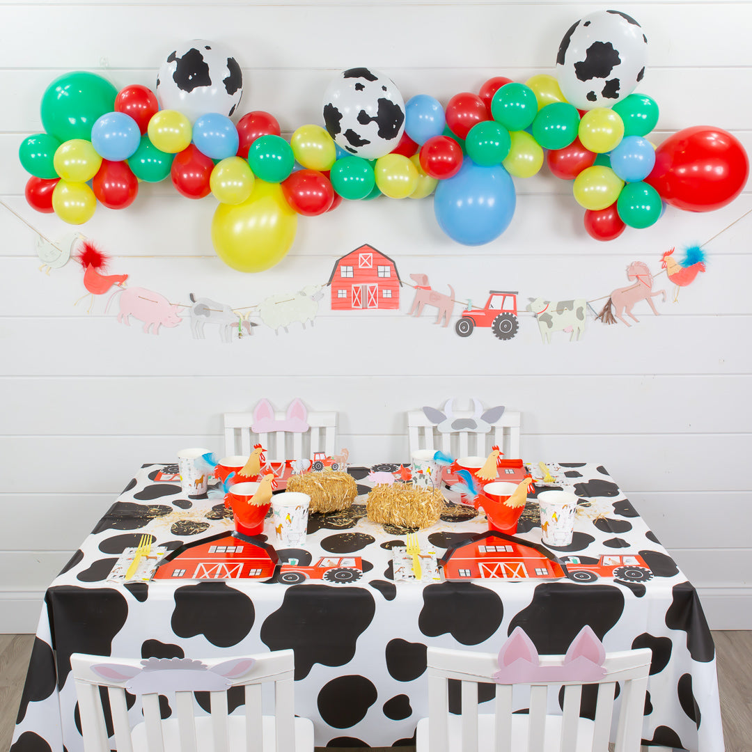 On the Farm Cow Print Balloon Garland Kit 6ft