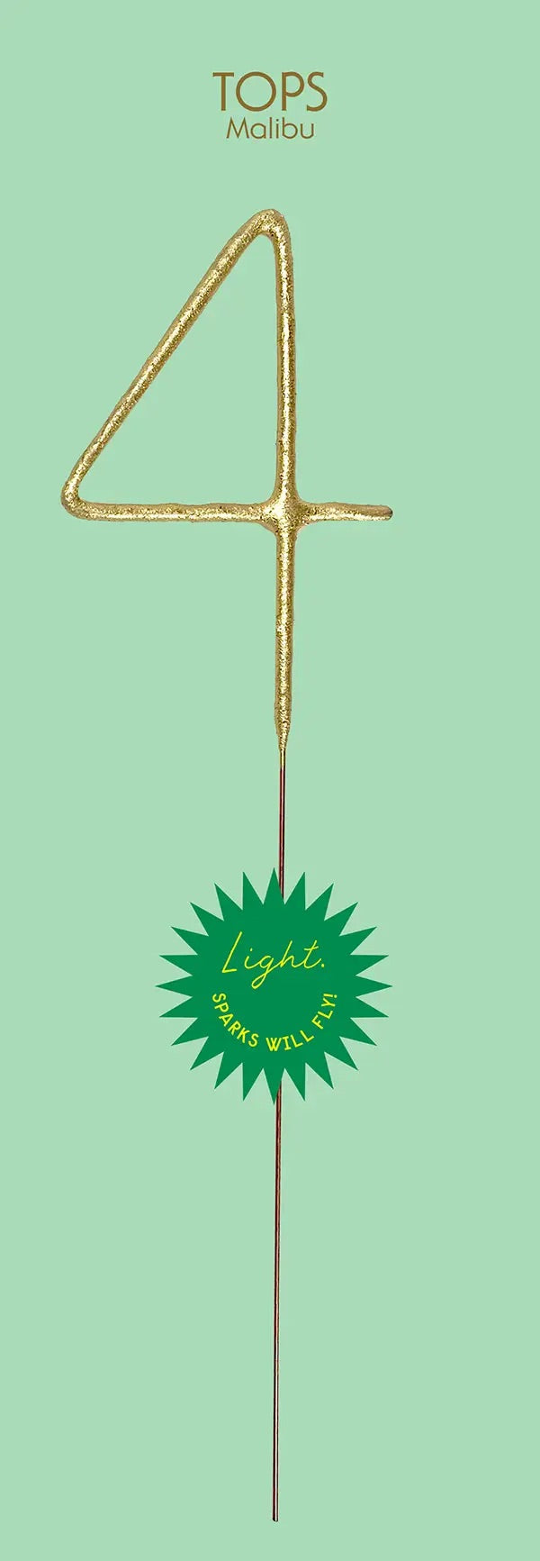 Giant Gold Number Sparkler 4