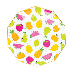 Festive Fruit Dessert Plates 8ct | The Party Darling